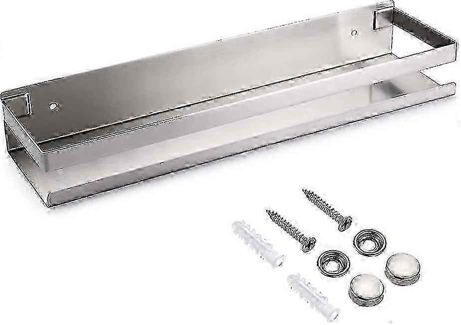 Étagère de douche de salle de bain en acier inoxydable Panier de cuisine Panier de douche Rack de chariot, Mur d’étagères flottantes de rangement de salle de bain en métal antirouille