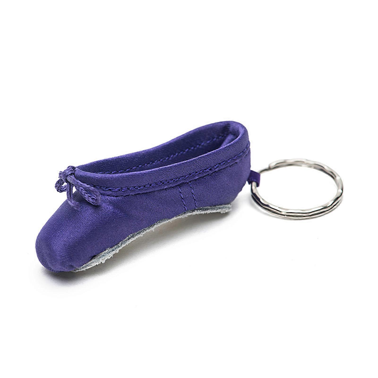 Delicate Ballet Keyring Unique KeyChain for Ballet Aficionados Colorful Ballet Shoe Pendant Keyrings Key Accessories  Purple