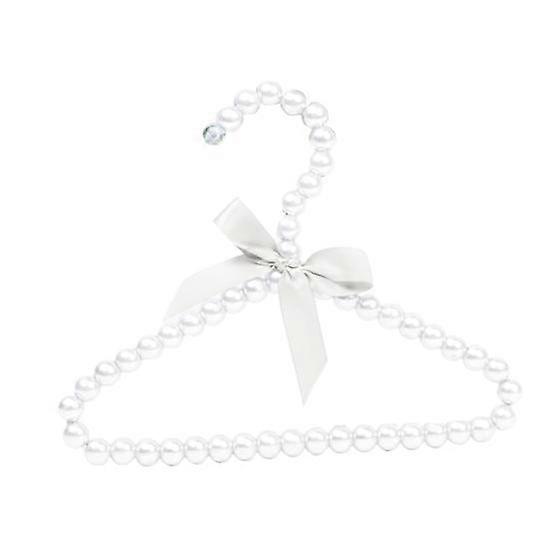 Clothes Hanger with Bow Non-slip ABS Children Faux Pearl Rack for Home