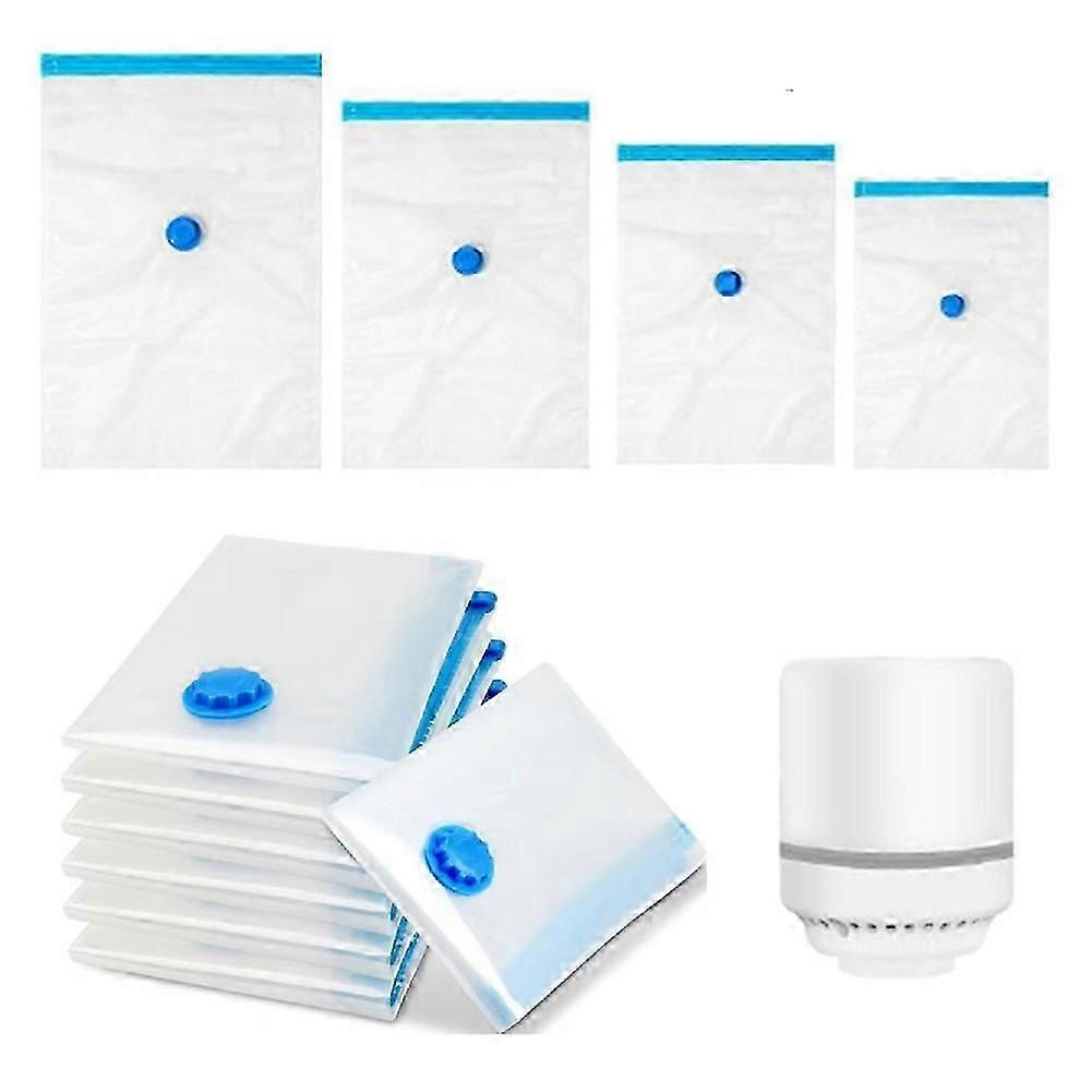 12-Pack Electric Vacuum Storage Bags with Pump - Space Saver