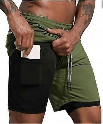 Men's Double Layer Breathable Training Shorts