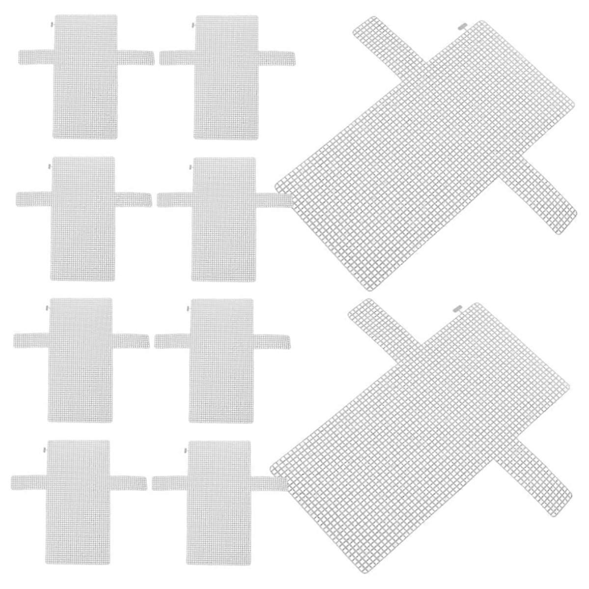 10 stk DIY håndlagde mesh lerretsark for hekleprosjekter