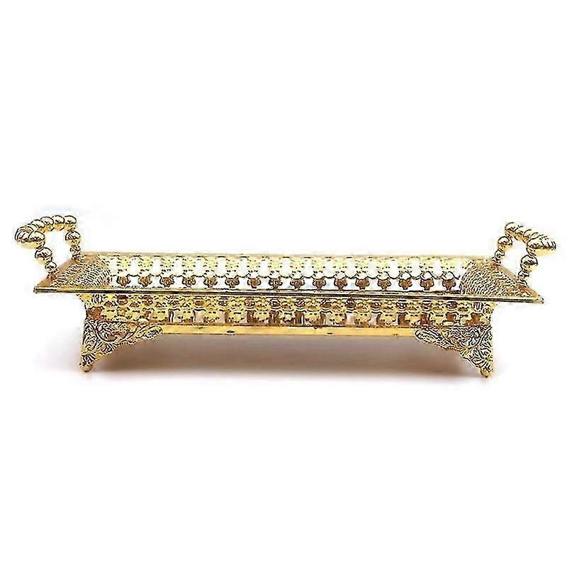 طبق فواكه أوروبي رقيق ، صينية ذهبية فاخرة ، طبق فواكه ، صينية كيك منزلية (haoyi