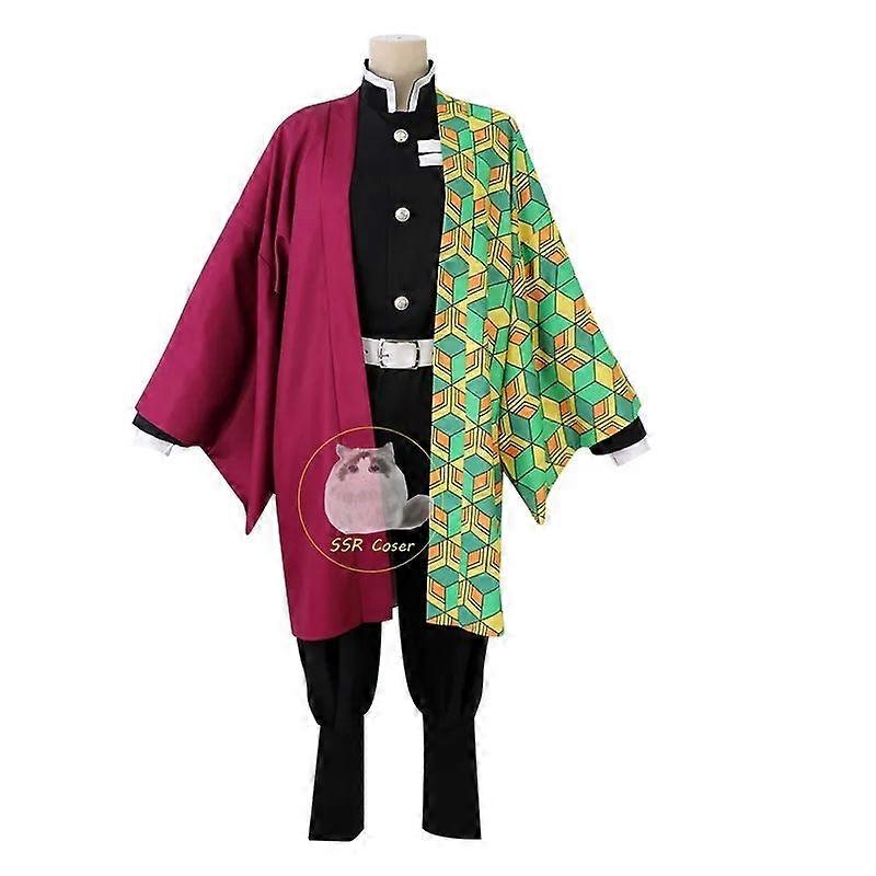 Tomioka Giyuu Cosplay Anime Demon Slayer Tomioka Giyuu Cosplay Costume Kimetsu No Yaiba Cosplay Uniforme Perruque Brouillard Adulte Enfant