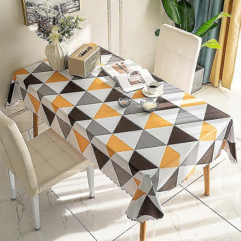Tablecloth Geometric Shapes Triangle Modern Pattern Rectangular Square Folding Table Cover