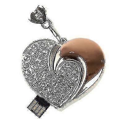 Nouveau collier de diamants en forme de cœur Style disque flash USB (2 Go)
