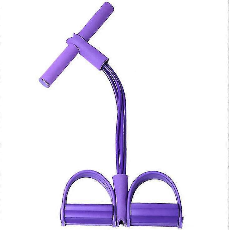 Purple Rally Rope Fitness Rally Pedal Elastic Rope Multi-function Abdominal Cruncher Az20435