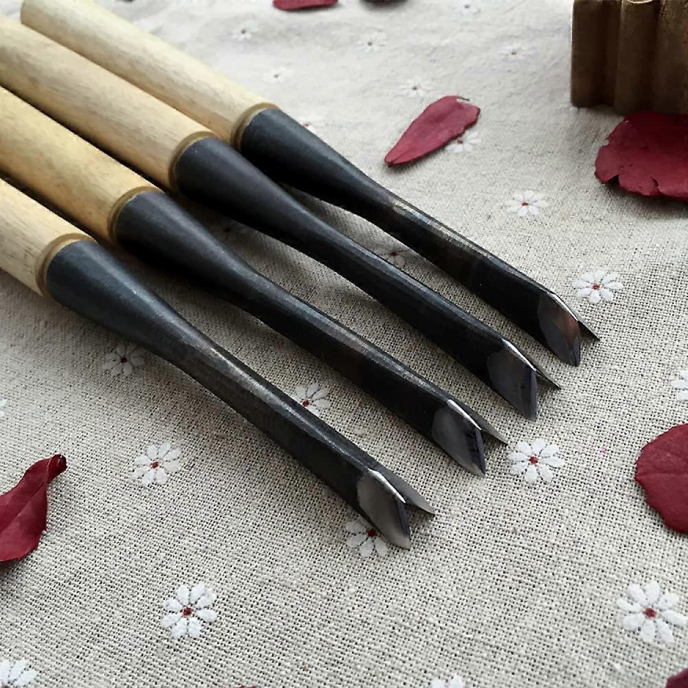 V Type Triangle Chisel 0.8-1.4cm for Woodworking - Hand Carving Knife 12mm x 1pcs, 230MM Length Wood Carving Tool