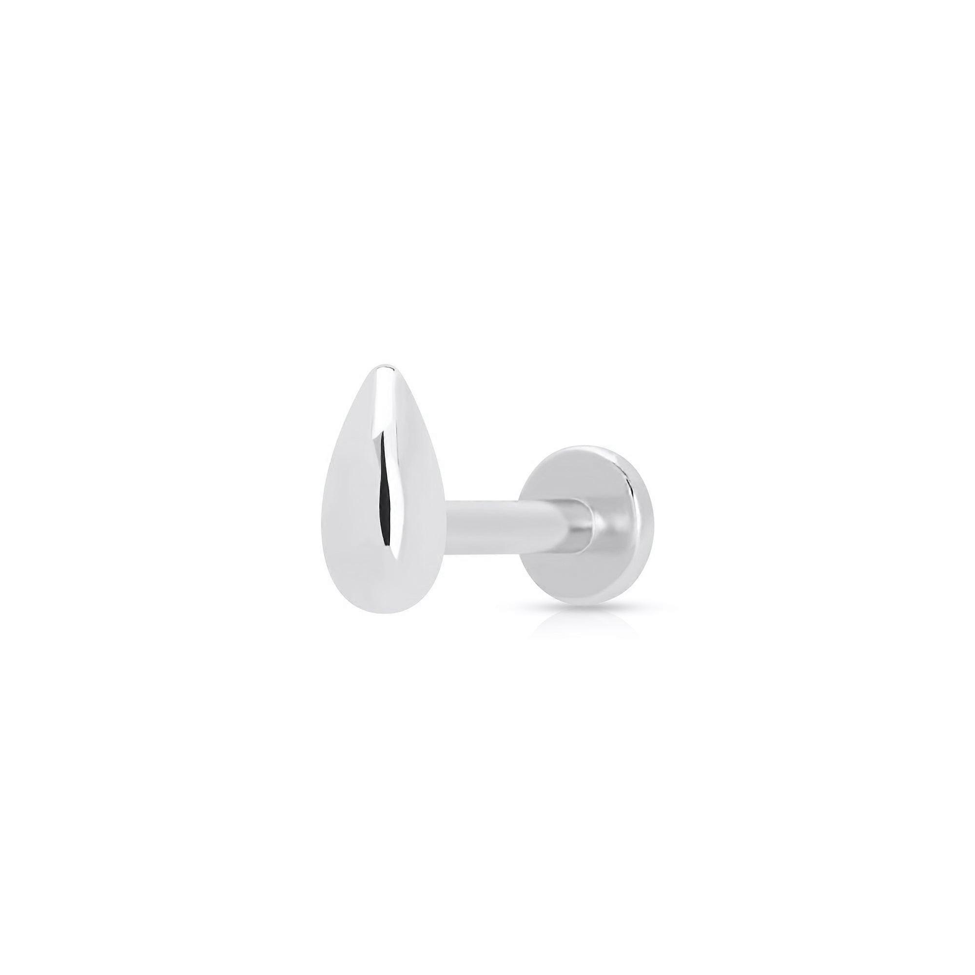 Teardrop Single Flat Back Earring