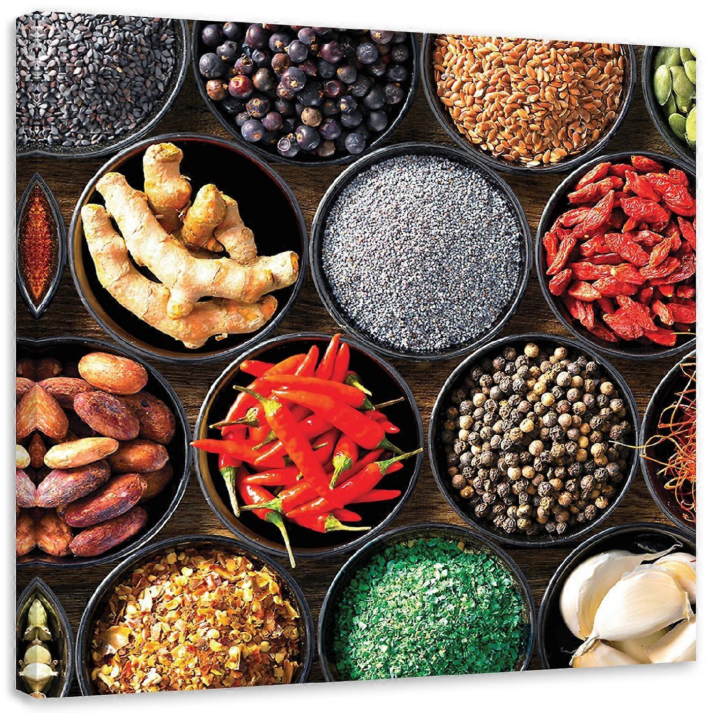 Quadro su tela, Spezie per cibi e bevande - 60x60