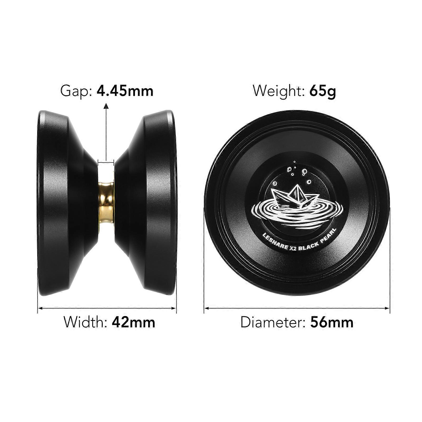 Aluminum Yoyo Ball Competitive Yo Yo Gift with Bearing Strings Glove and Storage Case