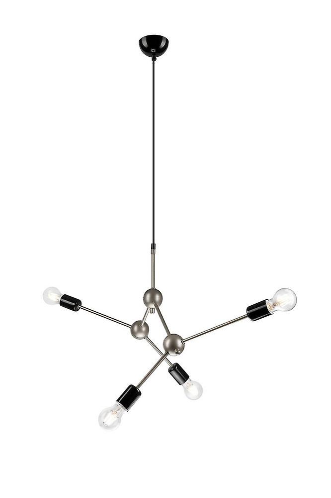 Alessia Multi Arm Pendant Ceiling Light Satin, 4x E27