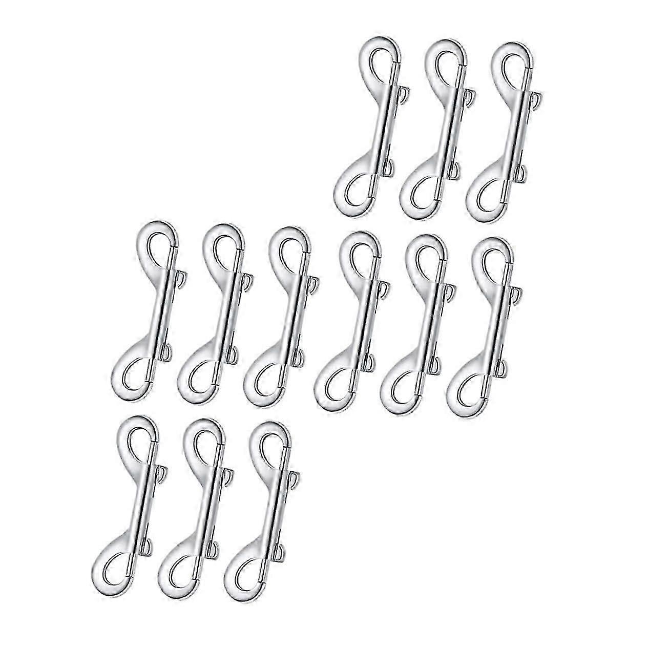 Double Ended Bolt Snap Accessory Metal Dog Leash Hook Quick Release Silver Double-Headed Hook for Boating