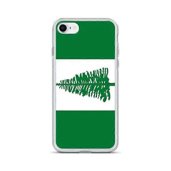 iPhone Case - Norfolk Island Flag - Soft Model - Transparent Plastic - Vertical Design