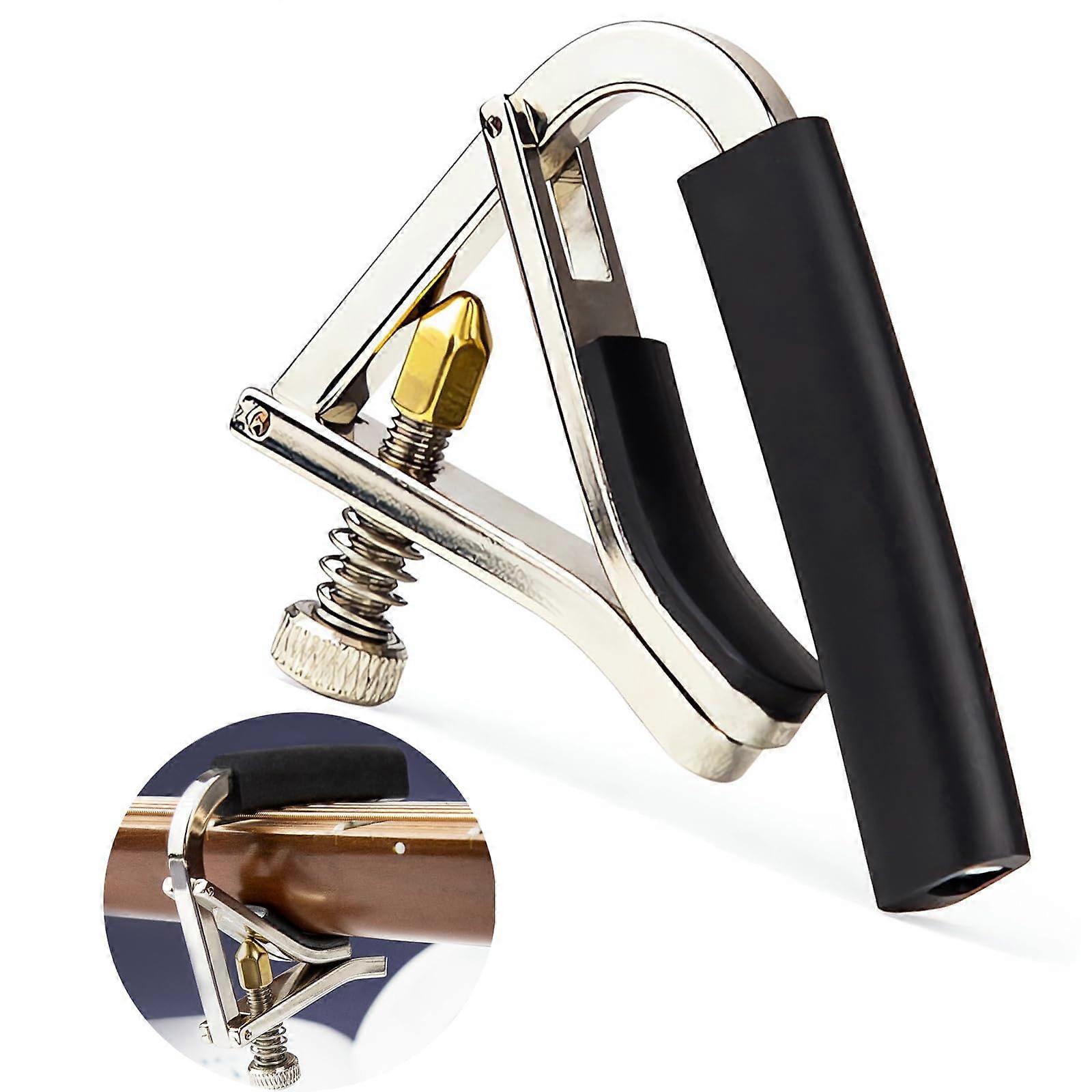 Guitar Capo for Acoustic and Electric Guitars, 6 String Quick Change Metal Tuner Clip, Compatible with All Models