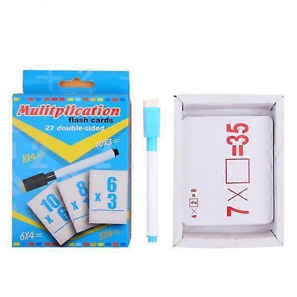 Interactive Math Learning Kit with Dry Erase Pen - 54 Double-Sided Cards