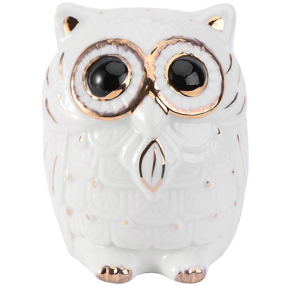 Cute Owl Ceramic Piggy Bank for Coin Storage and Home Decor – Chic Desktop Accessory for Birthdays, Christmas, and Housewarming Gifts