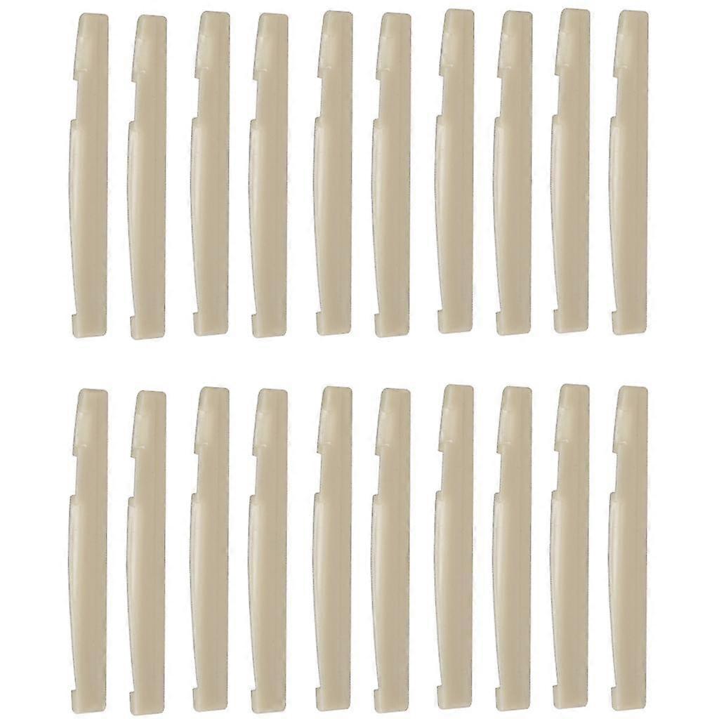 20個のプラスチックフォークギターサドルアコースティックギター楽器アクセサリー用