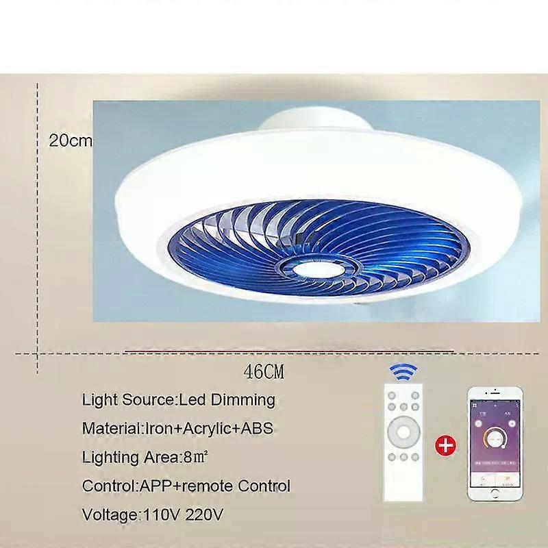 Smart App Ceiling Fan 46 52cm Fan with lights Led 3 Color 36W Remote Control decor ventilator lamp air Retractable Silent Fan