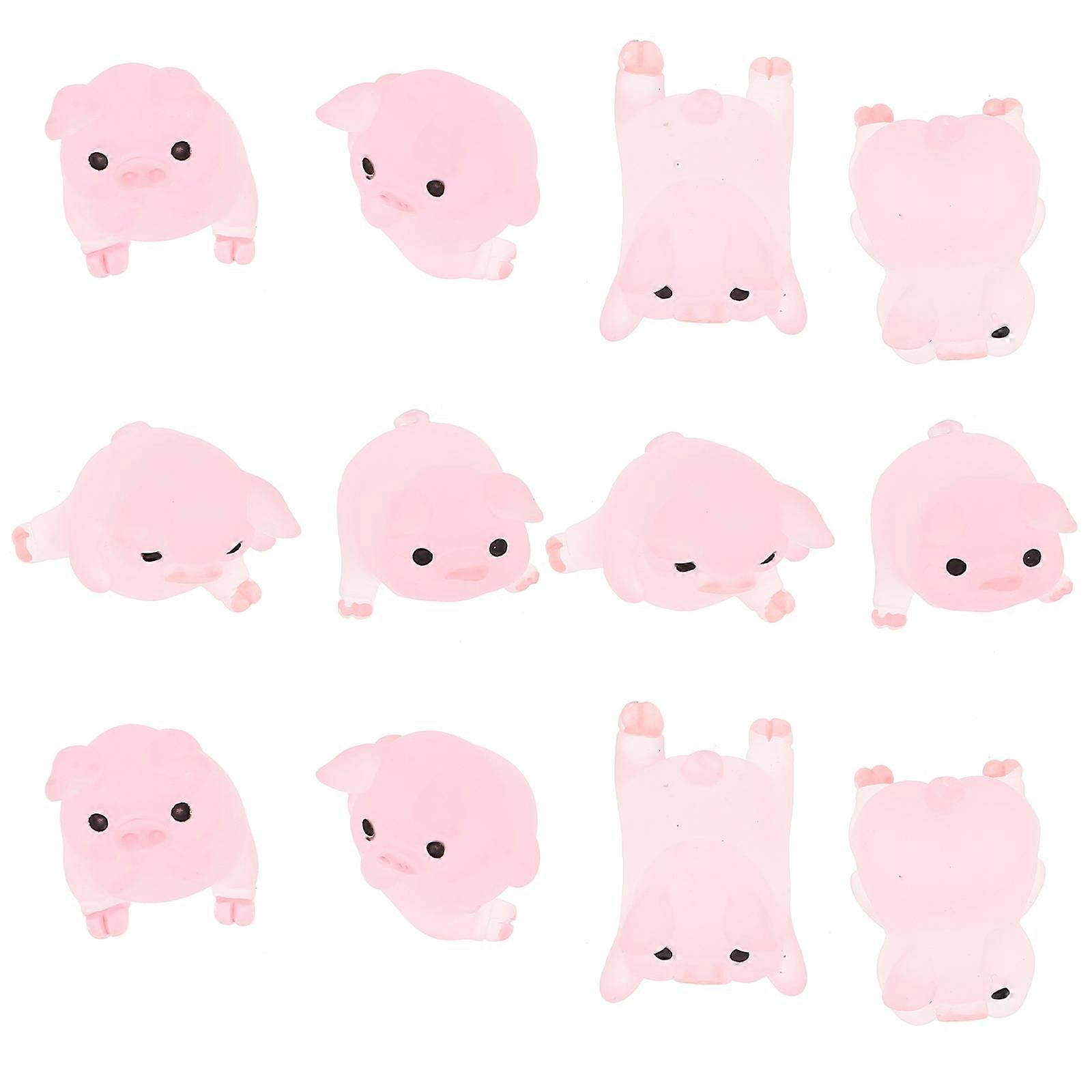 Resin Pig Decor Elements for DIY Fun, Versatile For Multiple Art Projects