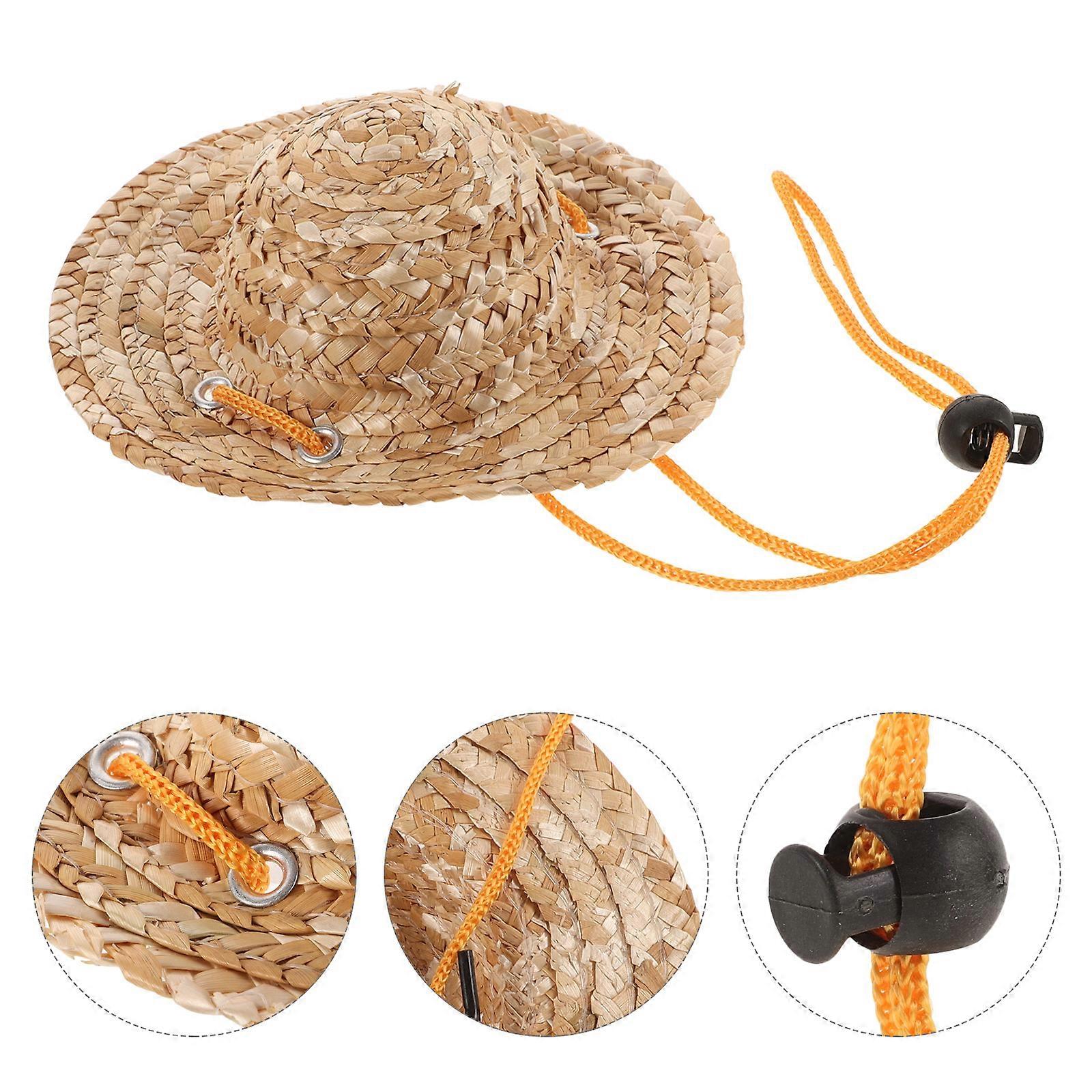 Adjustable Bucket Hat for Small Dogs and Cats with Elastic Chin Strap – Sun Protection for Outdoor and Garden Activities