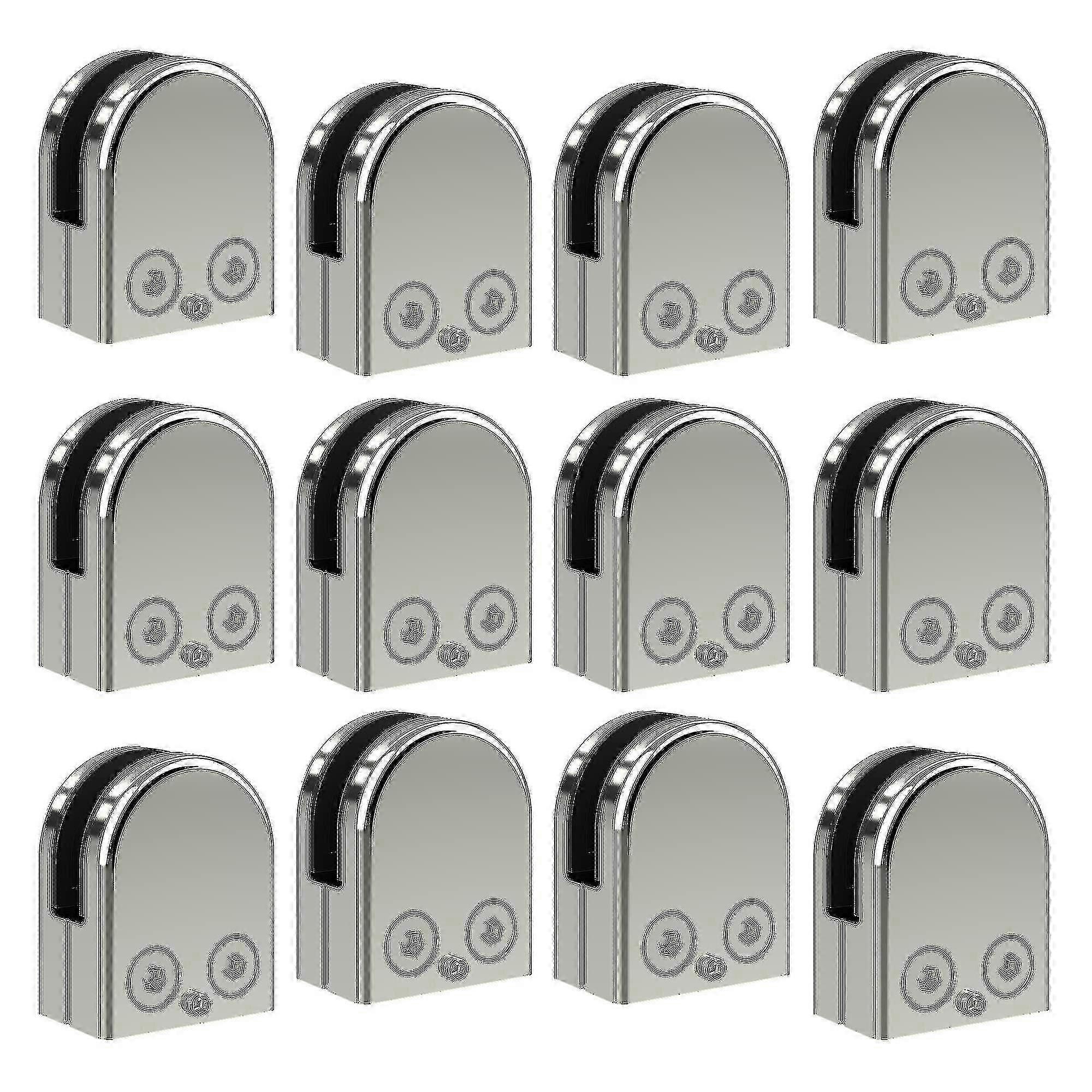 304 SS üvegbilincs és kapocs korlátokhoz, ablakokhoz, lépcsőkhöz | 6-8mm, 8-10mm, 10-12mm | 4/12 db-os csomag