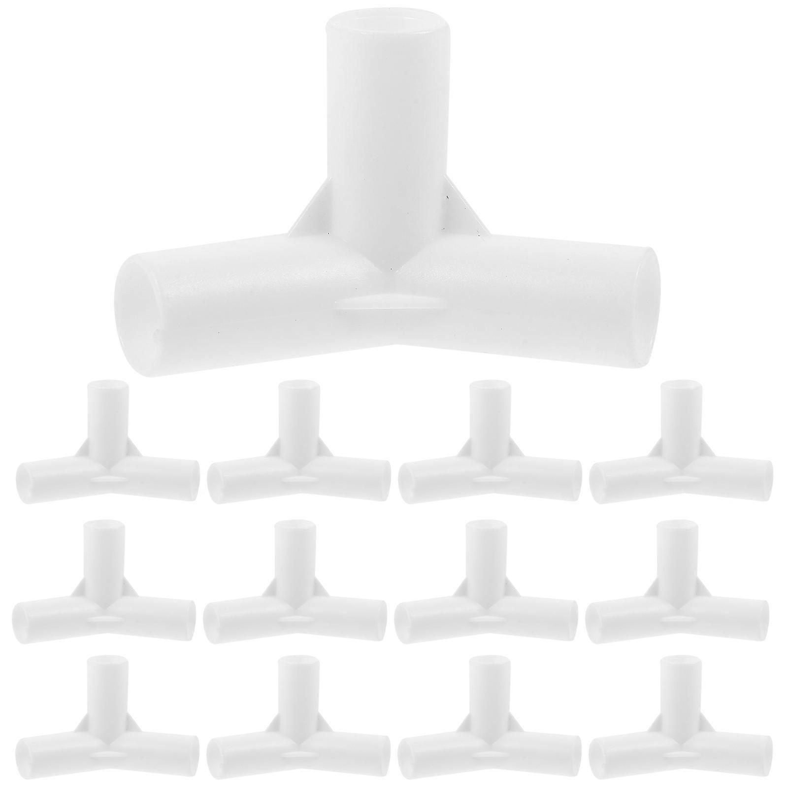 Plastic Pole Connector Tent Rod Adapter for Pipe 20Pcs Three-Way Connector