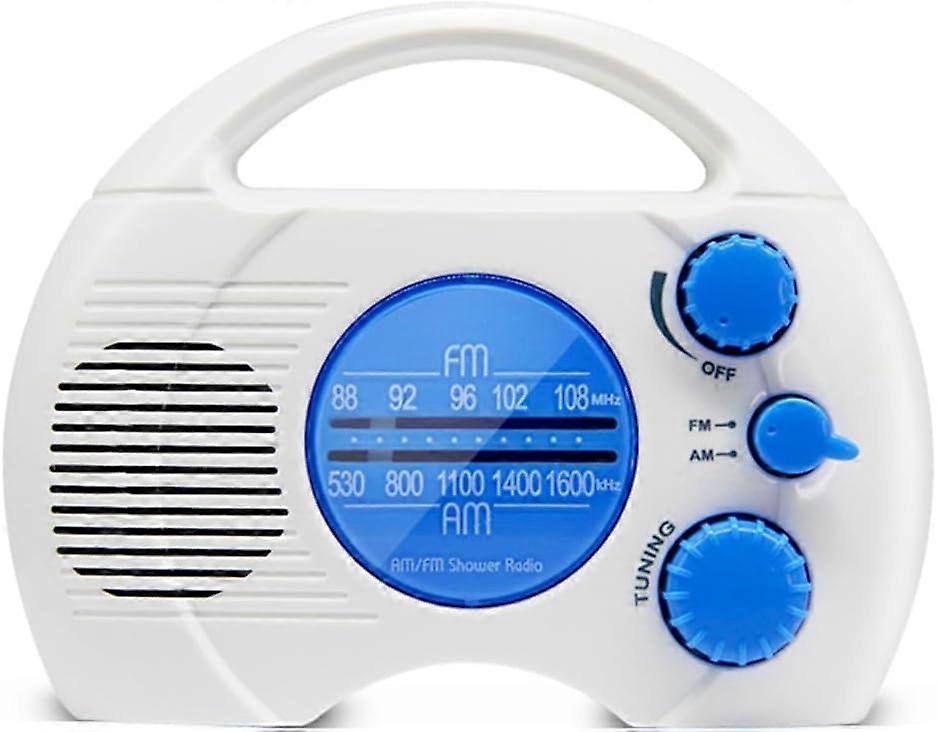 Level Waterproof Portable Shower Radio AM FM Mini Bathroom Radio with Plug-in Card