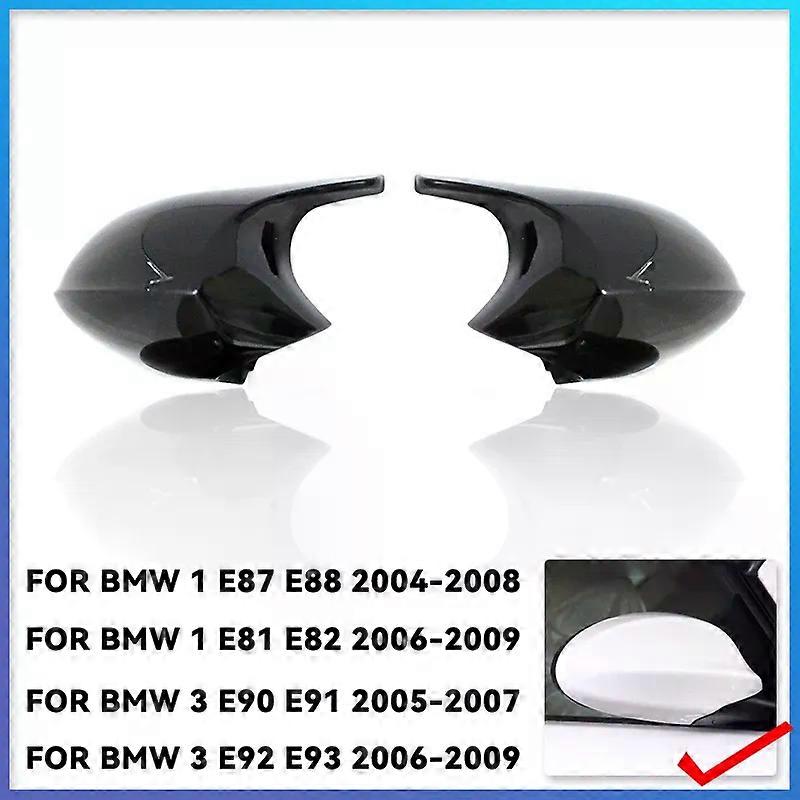 con E90 E91 Schwarz M3 Style Abdeckung E81 E82 E87 E88 für BMW 1 3er E92 E93 Kohlefaser M Look Heckspiegelkappe Autozubehör