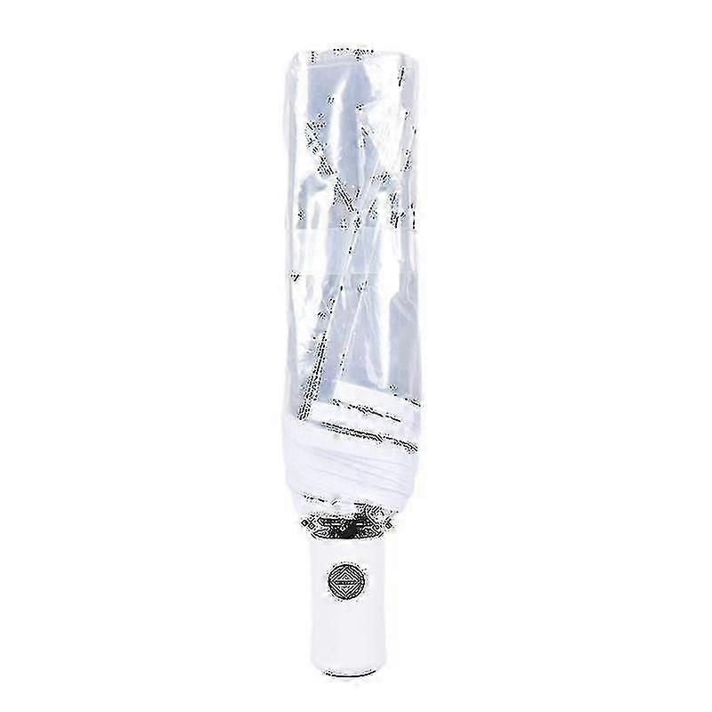 Automatic Open Close Windproof Fold Compact Transparent Clear Umbrella for Rain