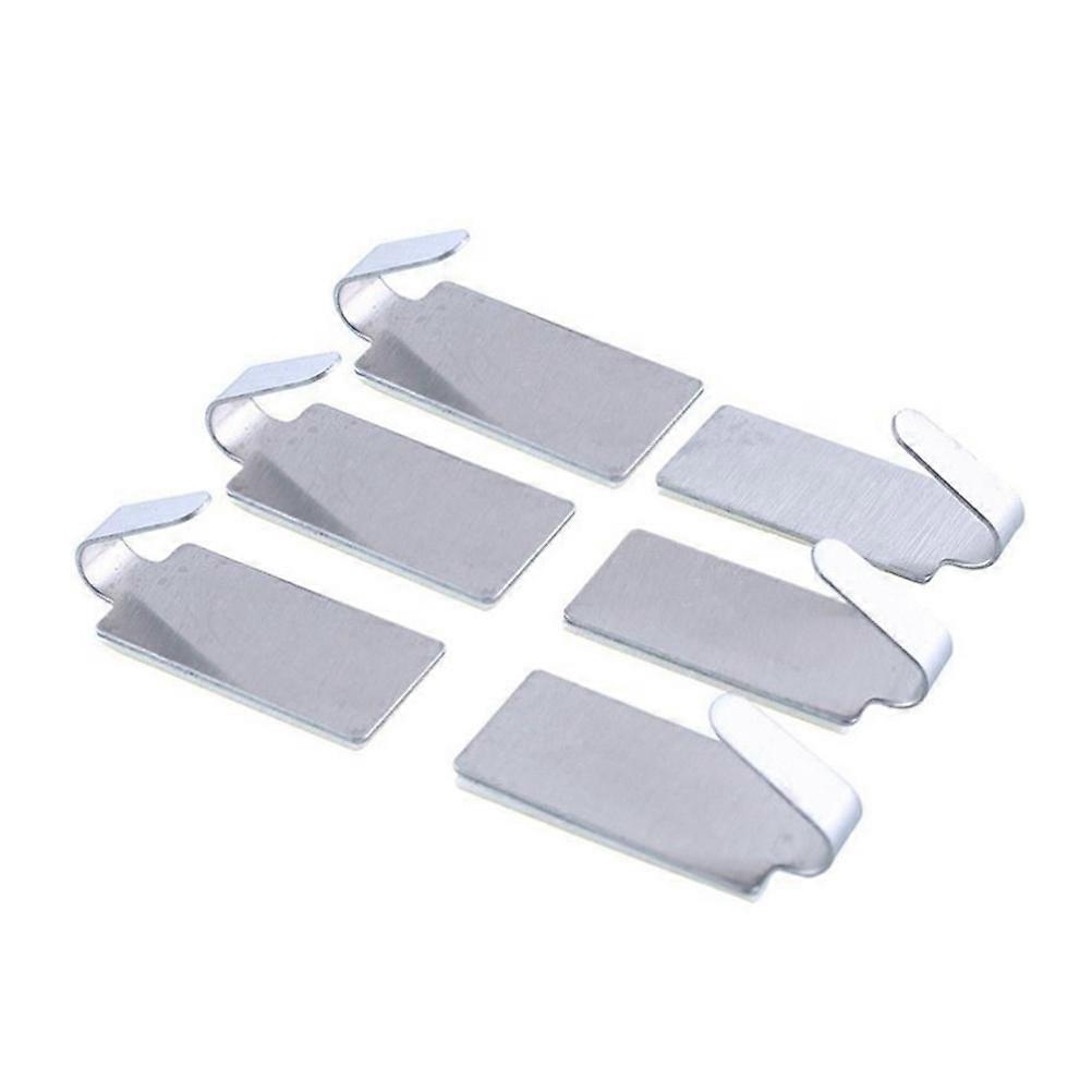 6pcs Adhesive Stainless Steel Wall Hooks, Heavy Duty Hangers for Coats, Towels, Keys, Bags – No Drilling, Durable & Stylish