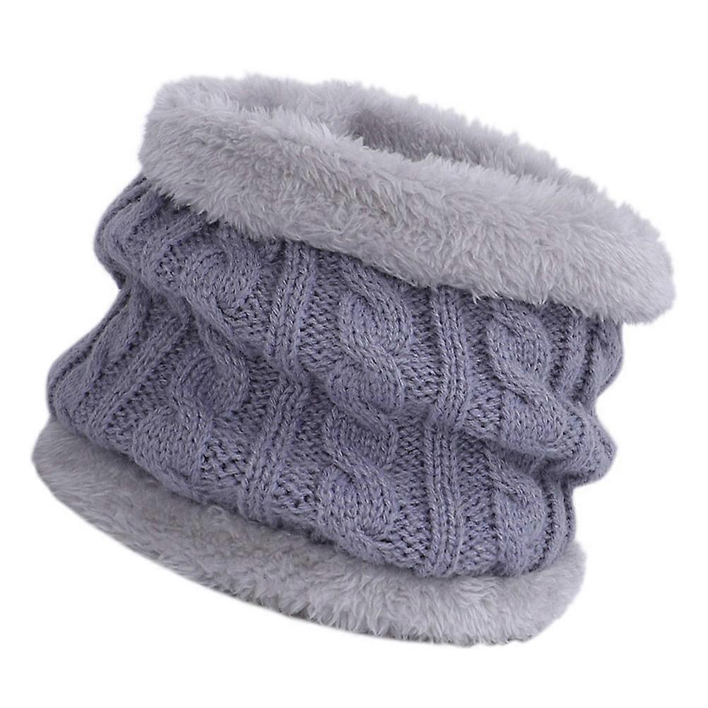 Knitted Scarf Grey Winter Wear Cold Protection Versatile Design 1Set