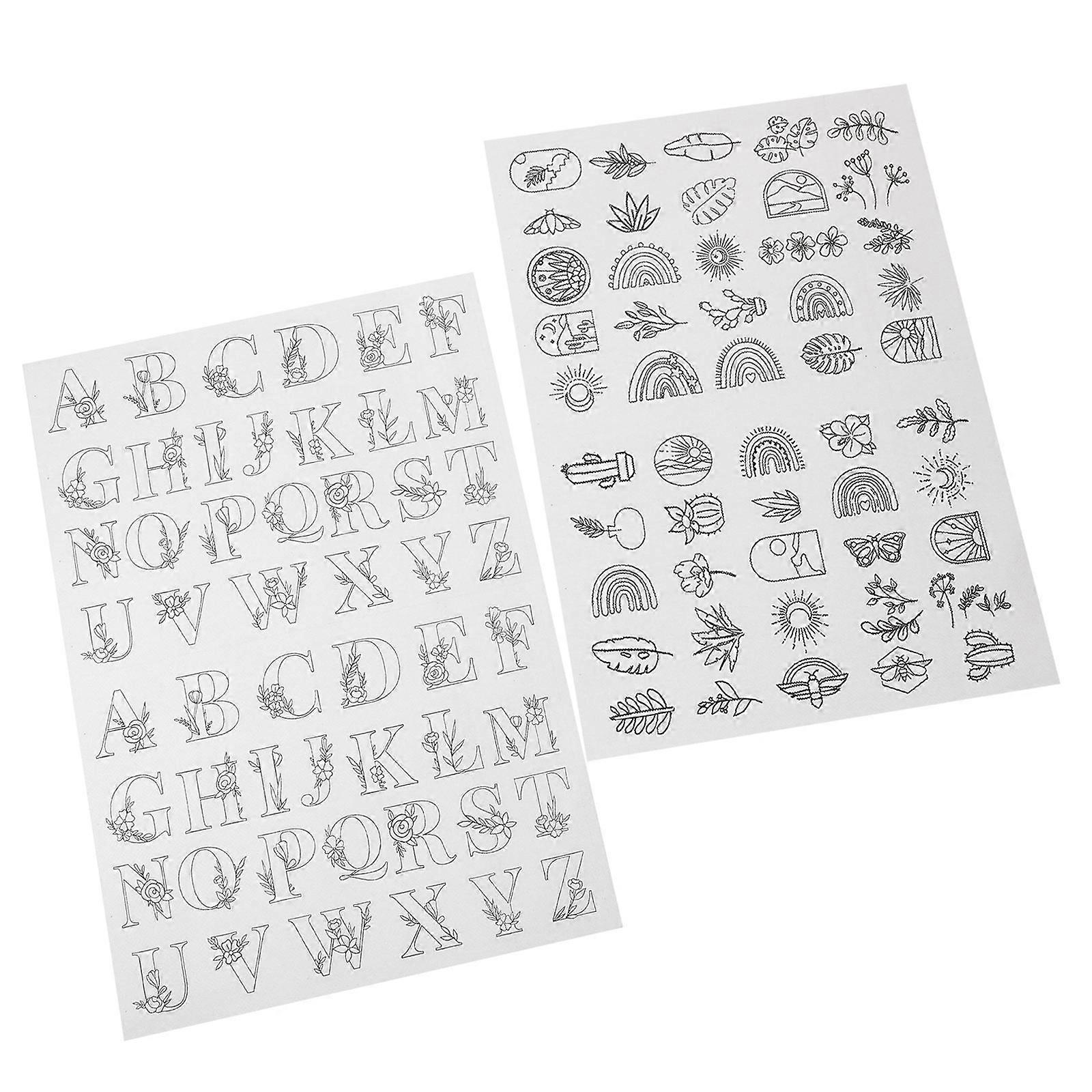 Stabilisateurs de couture à la main Papier soluble dans l’eau Tailles de couture bricolage 2Pcs