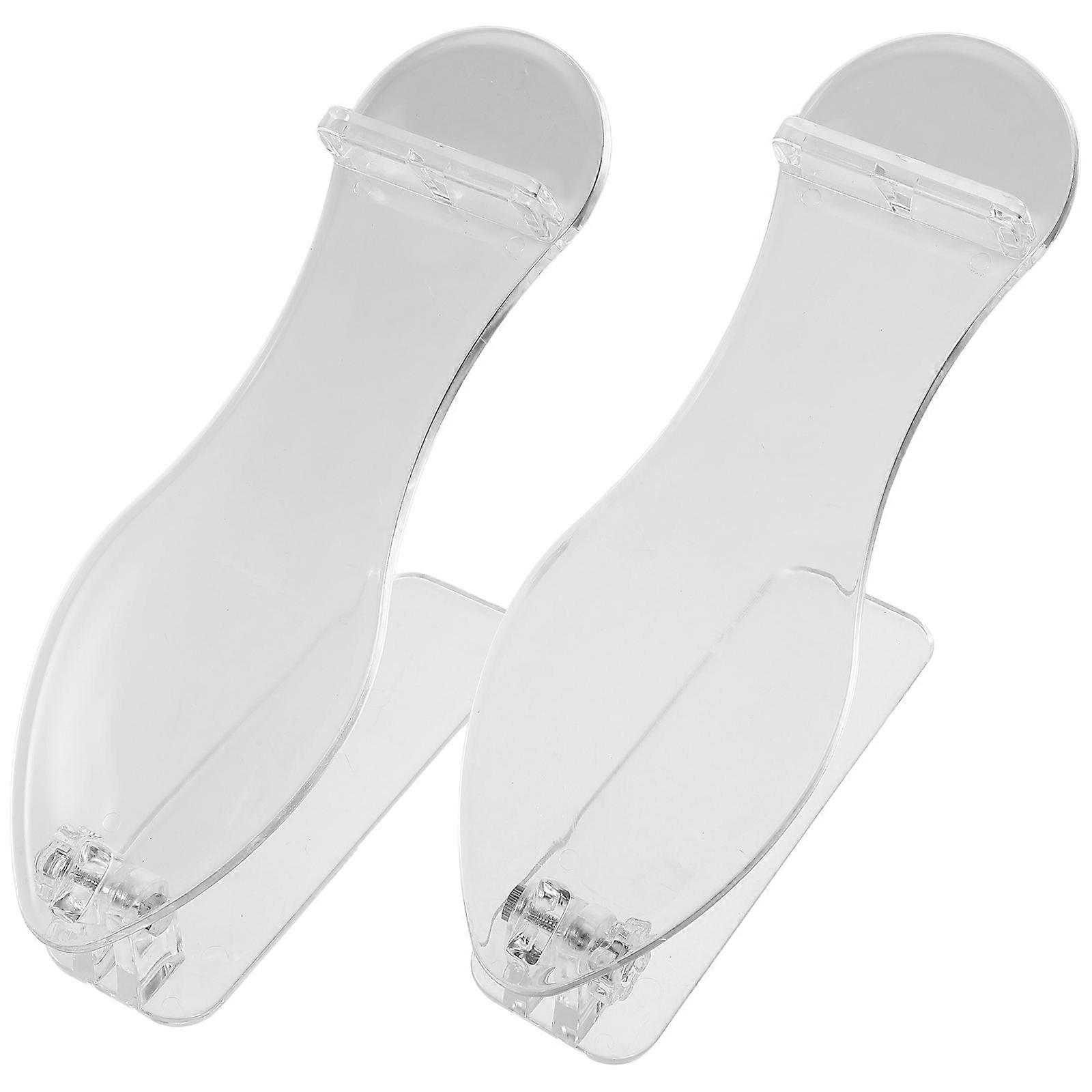 Shoe Presentation Stand Shoe Store Display Sandal Display Rack For Home Shopping Malls Plastic Square 2Set