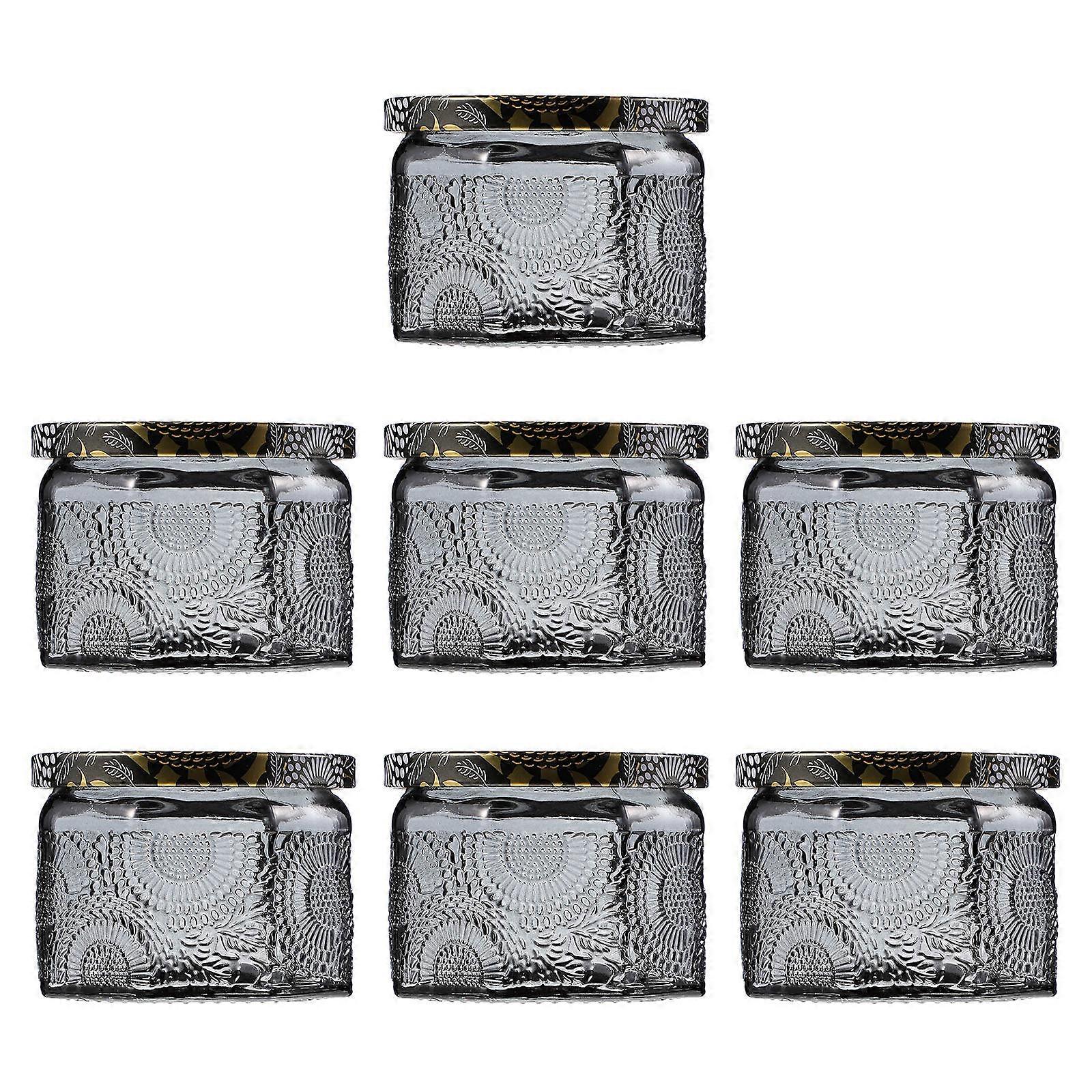 Candle Making Supplies Embossed Candle Jars Home Use Octagonal Shape Pcs