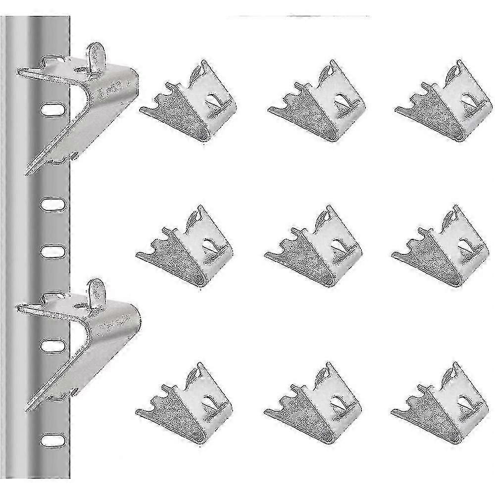 12-Pack Stainless Steel Freezer Shelf Support Clips