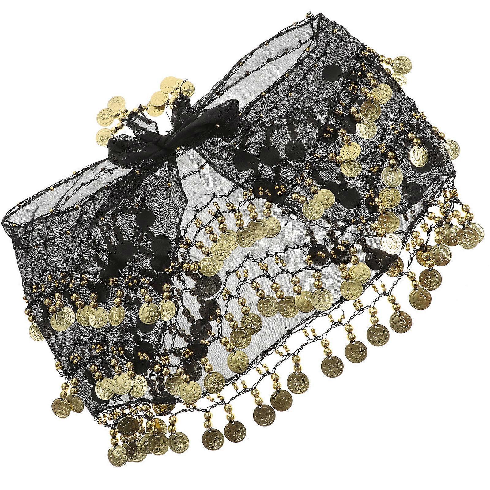 Belly Dancer Hip Scarf Sky Blue Chiffon Belly Dancing Accessory 1Set