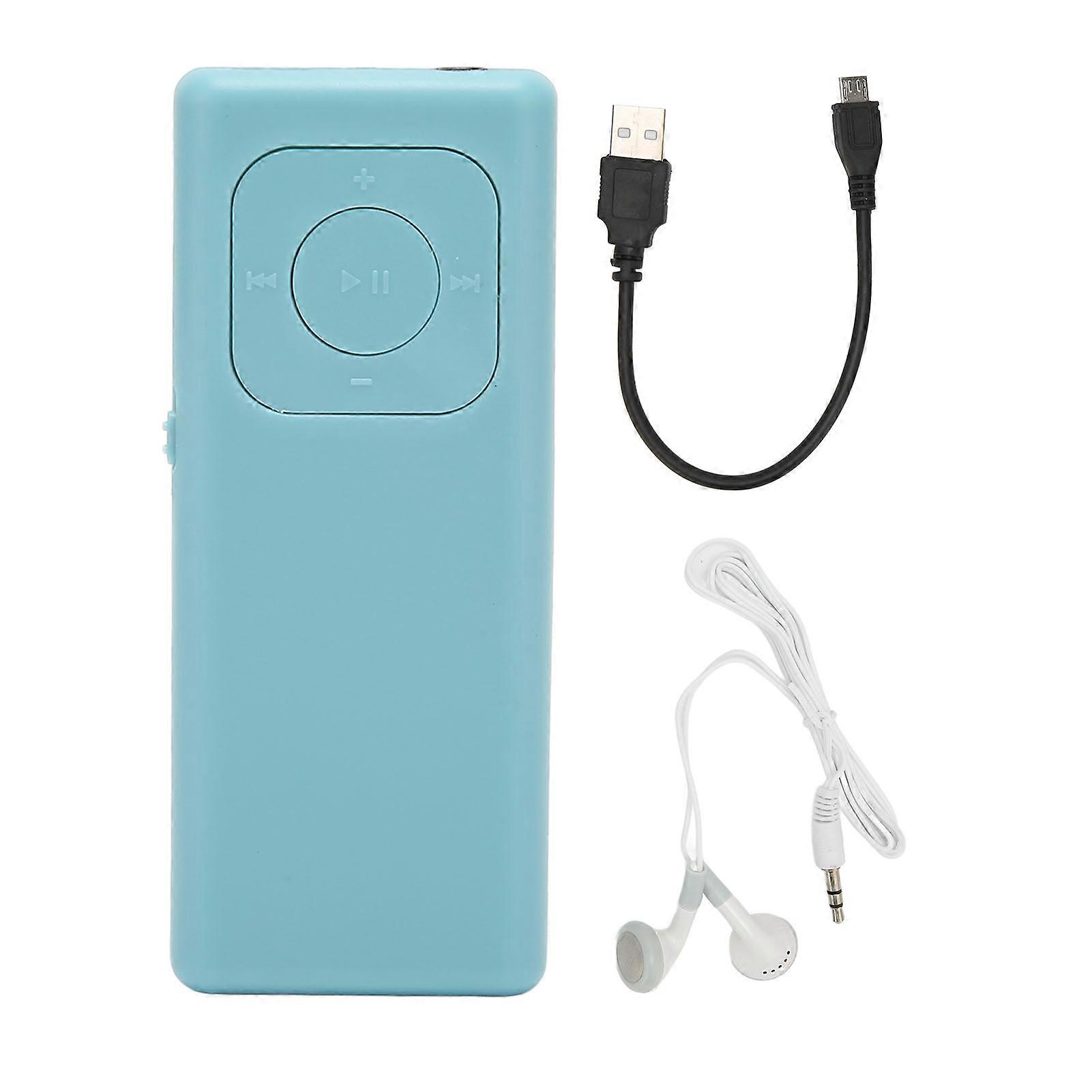 Lossless Sound MP3 Player, Support 64GB Memory Card, Mini Portable Music Player for Study, Work and Relax, Blue