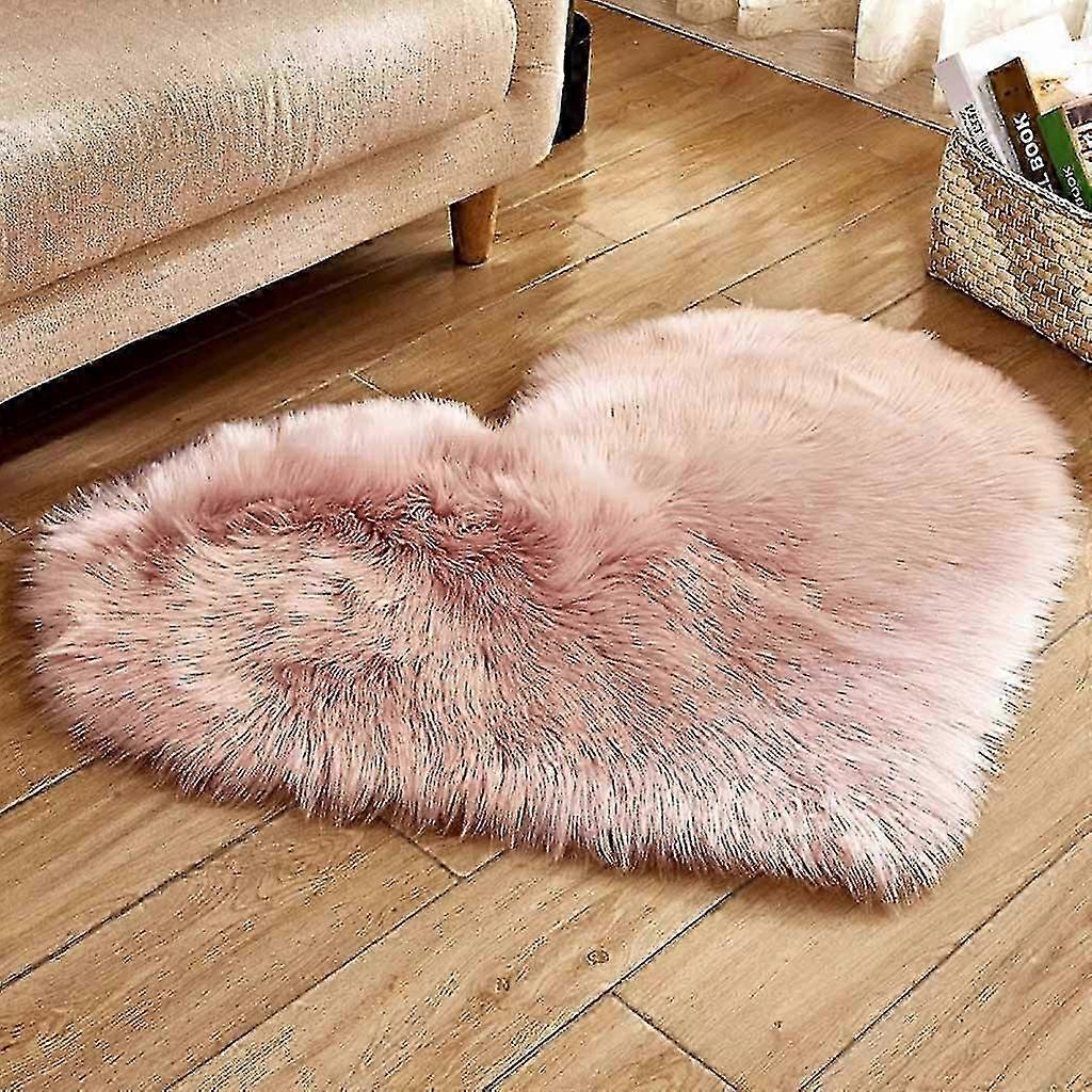 Rug Wool Imitation Sheepskin Rugs Faux Non Slip Bedroom Carpet Mats
