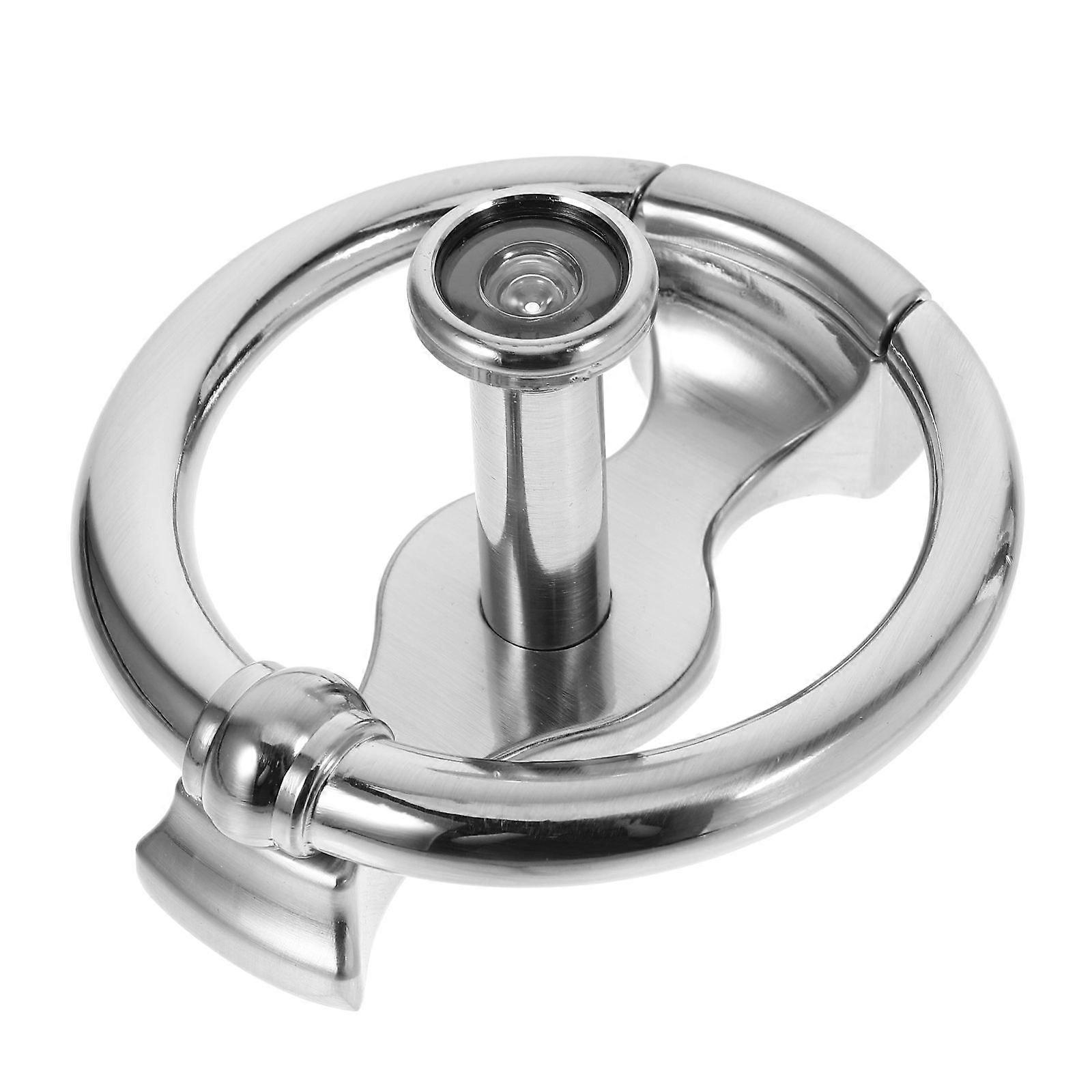 Solid Door Knockers Zinc Alloy Ring Shape Security Easy Installation Clear Sound Home Entry Protection Various Door Types 1Pack