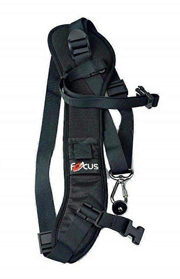 Camera strap with safety binding for Canon and Nikon. Secure and comfortable.
