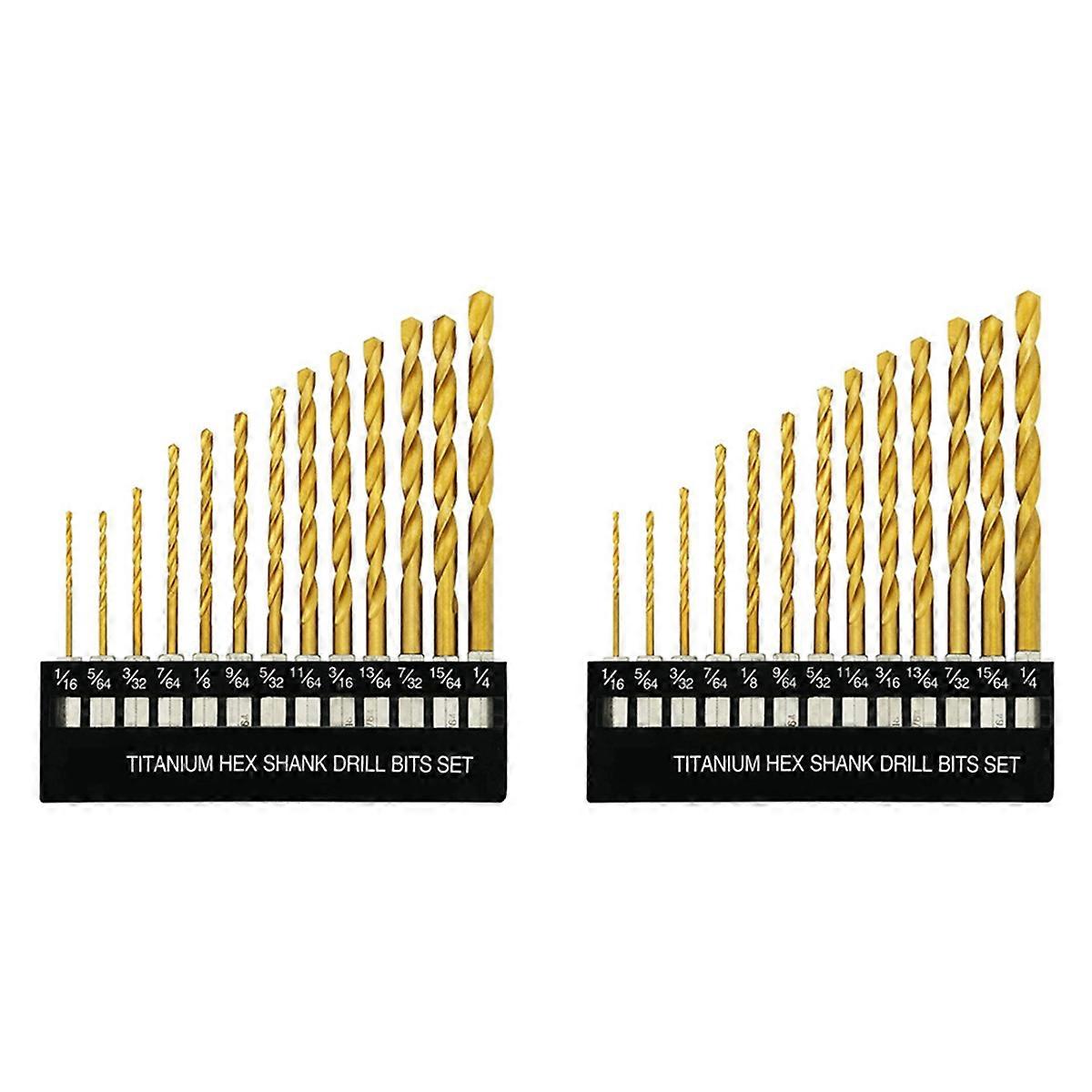 Titanium Hex Drill Bit Set 135 Degree Tip HSS Impact Drill Bit Set