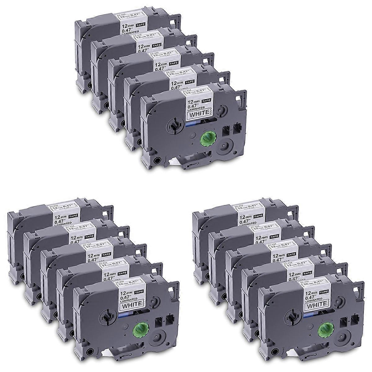 15-Pack Label Maker Tape for TZe-231 -231 Laminated P- Label Maker Tape, for Model PT D200 D210 H100