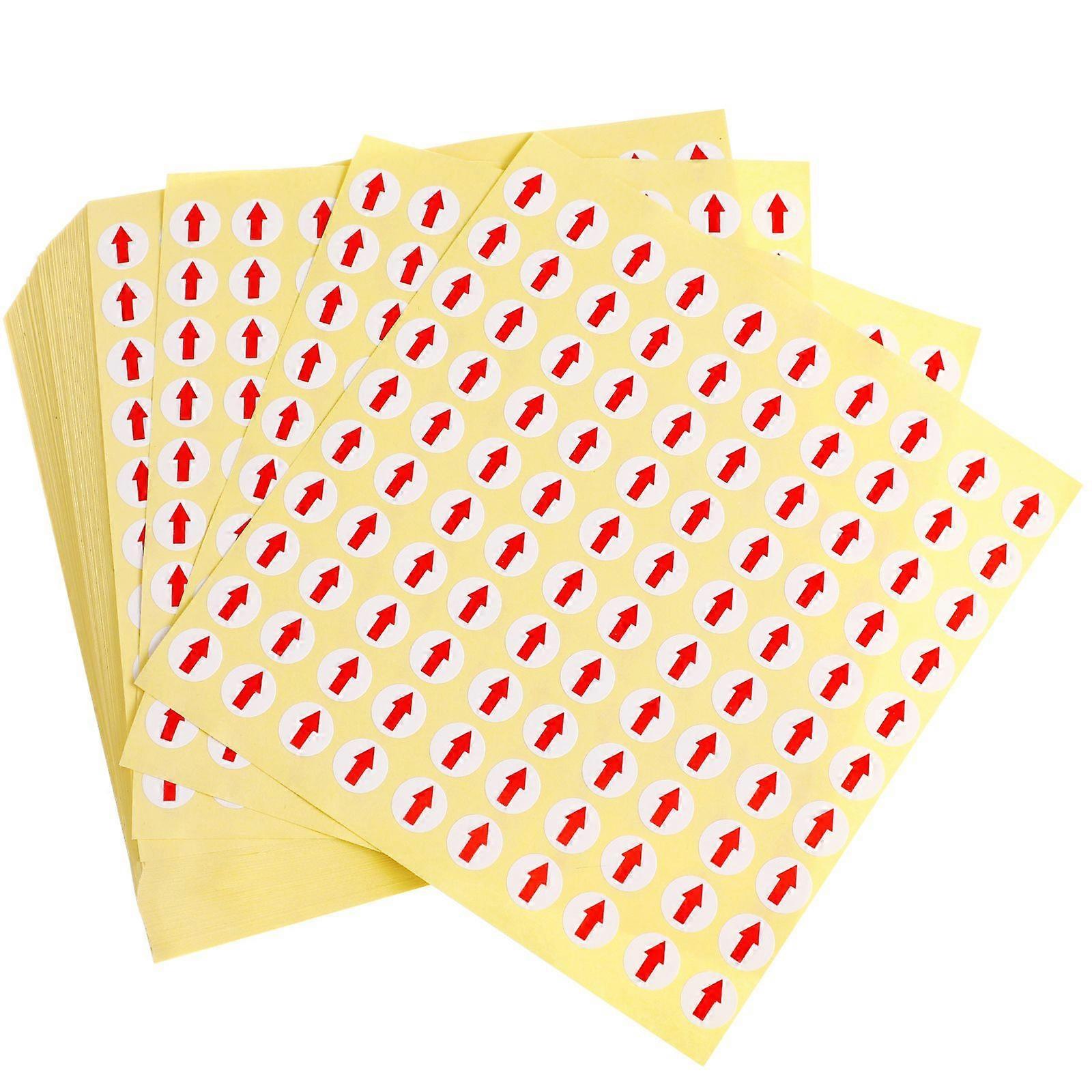 6400PCS 10mm Self Adhesive Sticky Red Arrow Labels Removable Small Circle Dot Stickers Product Inspection Defect Indicator Tapes
