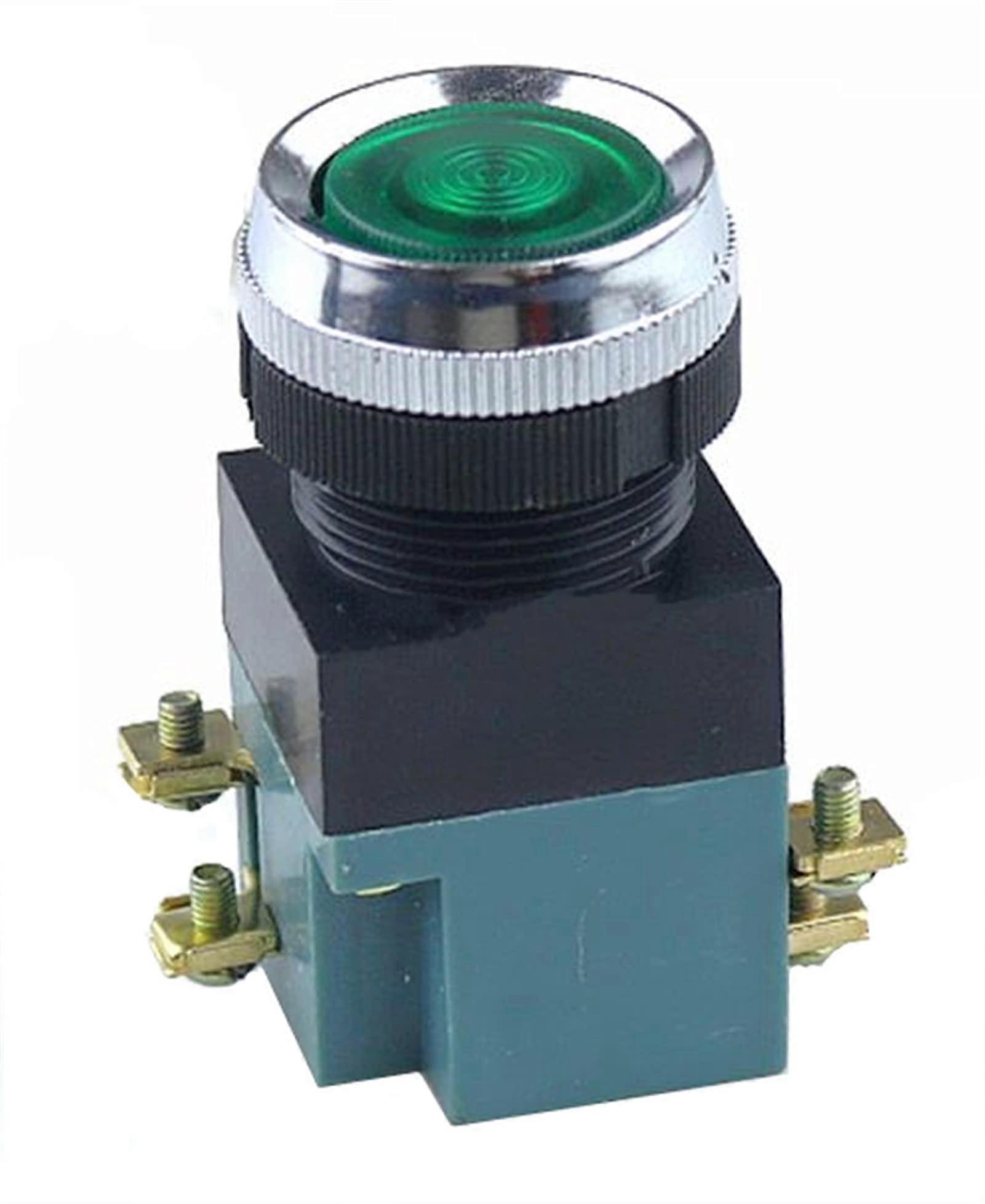 LA1911 selfresetting pushbutton switch, pneumatic pushbutton switch 25 mm(Green)