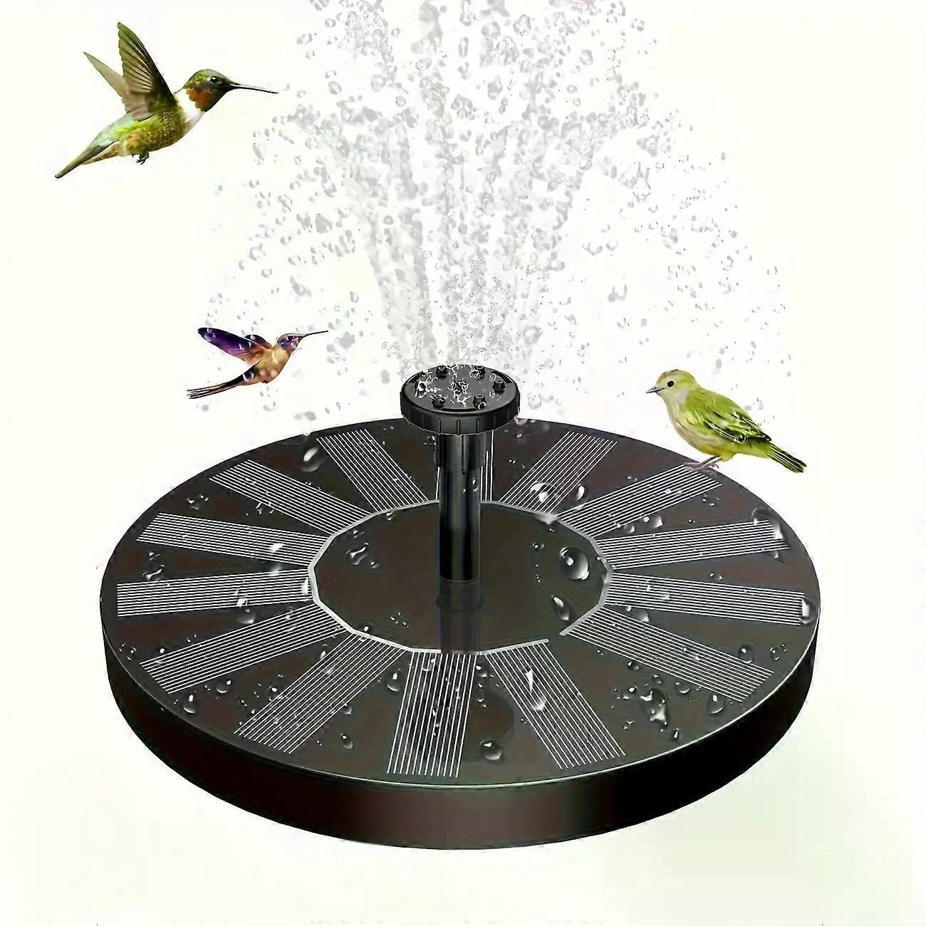 משאבת מזרקה סולארית עם 6 חרירים - משאבת מזרקת מים סולארית, מושלמת לאמבטיות ציפורים, בריכות, גנים, בריכות שחייה ואקווריומים