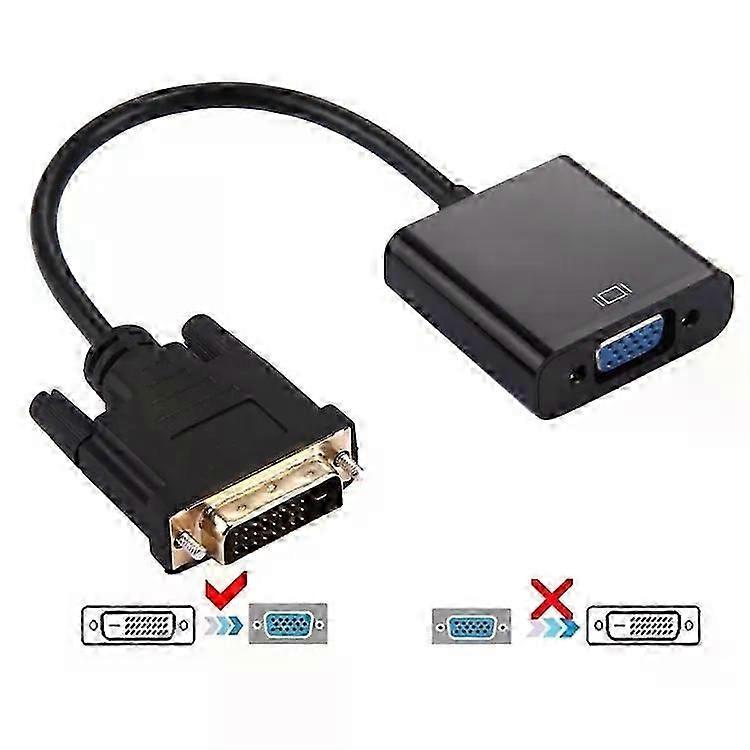 DVI-D to VGA Adapter-24+1 Pin Male to 15 Pin HDTV Converter by