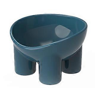 Verhoogde Pet Bowl Backflow Prevention Multifunctioneel Ergonomisch Gekanteld Verhoogd Voedsel Water Bowls voor Cat Dog Lake Blue