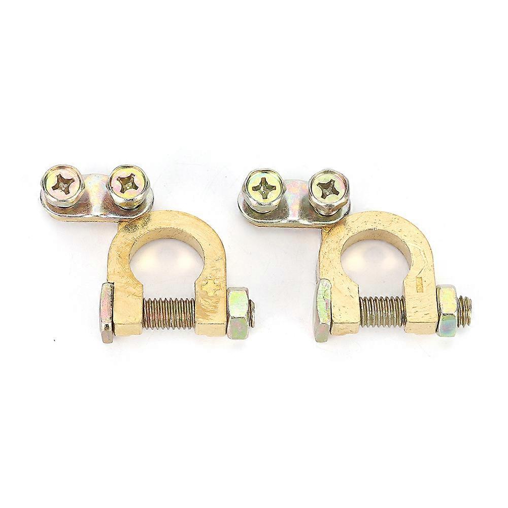 2pcs Car Battery Copper Terminal Pile Head Clamp Clips Connector Auto Accessories