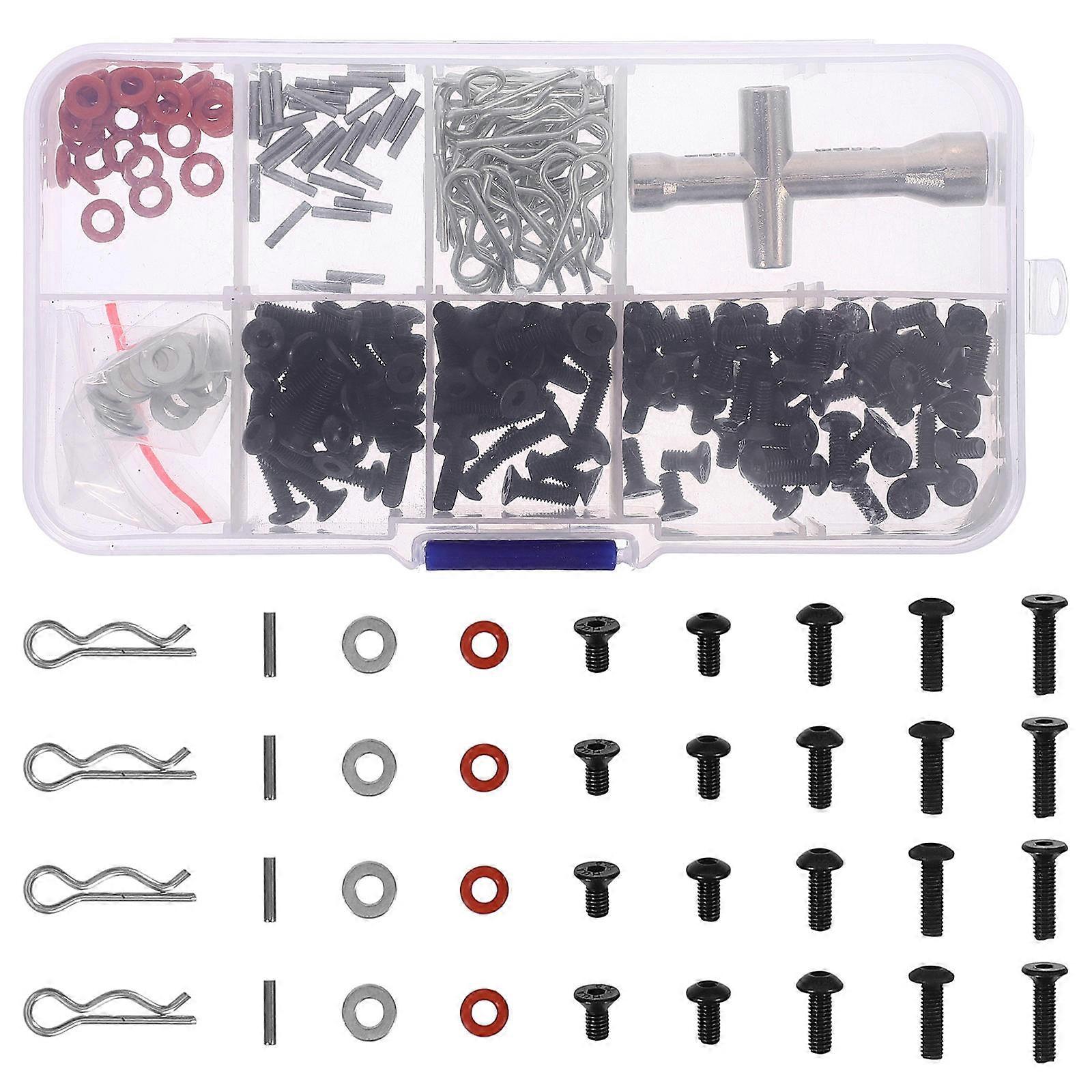Rc Kit with Screw Assortment and Wrench for Diy Repairs and Maintenance – Complete Fastener Set for Rc Cars, Home and Automotive Use